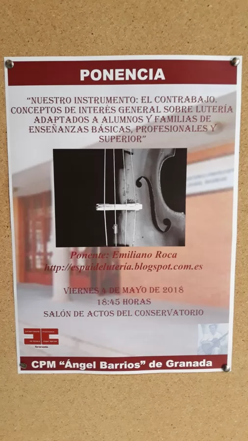 Ponència al Conservatori de Granada 2018